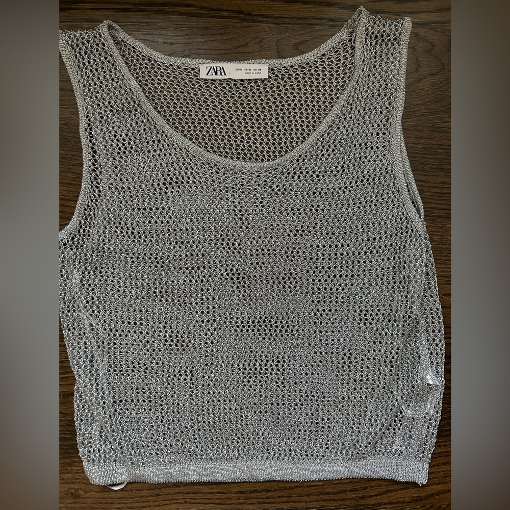 Zara Silver Tank Top